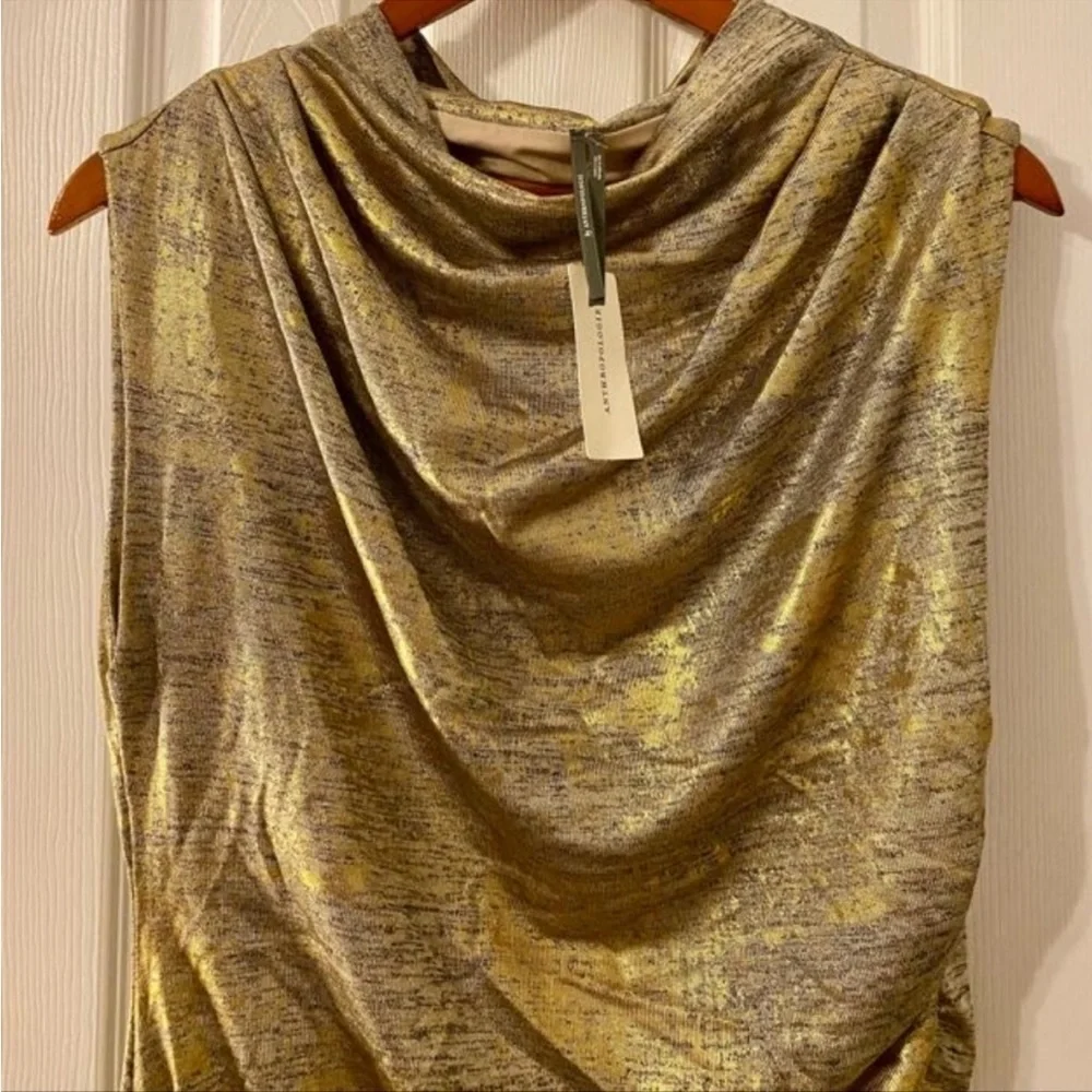 Anthropologie The Maya Ruched Cowl-Neck Dress: Shine Edition. NEW. Size 2X - Picture 7 of 7
